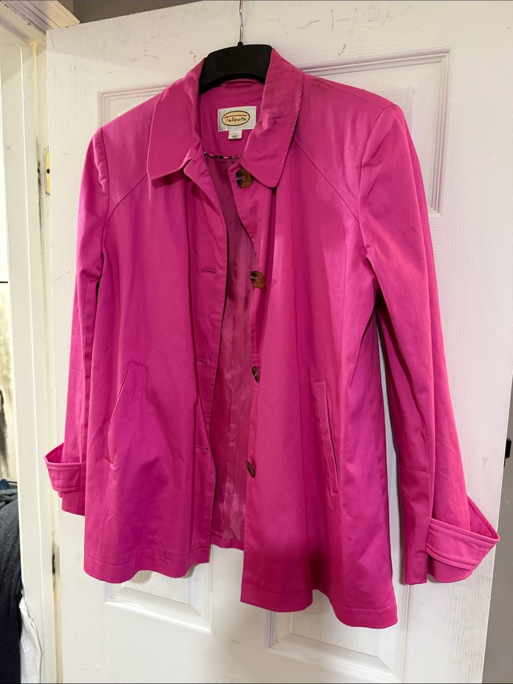 Talbots Hot Pink Women's Trench Coat